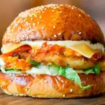 4 Chicken Burgers With Fries